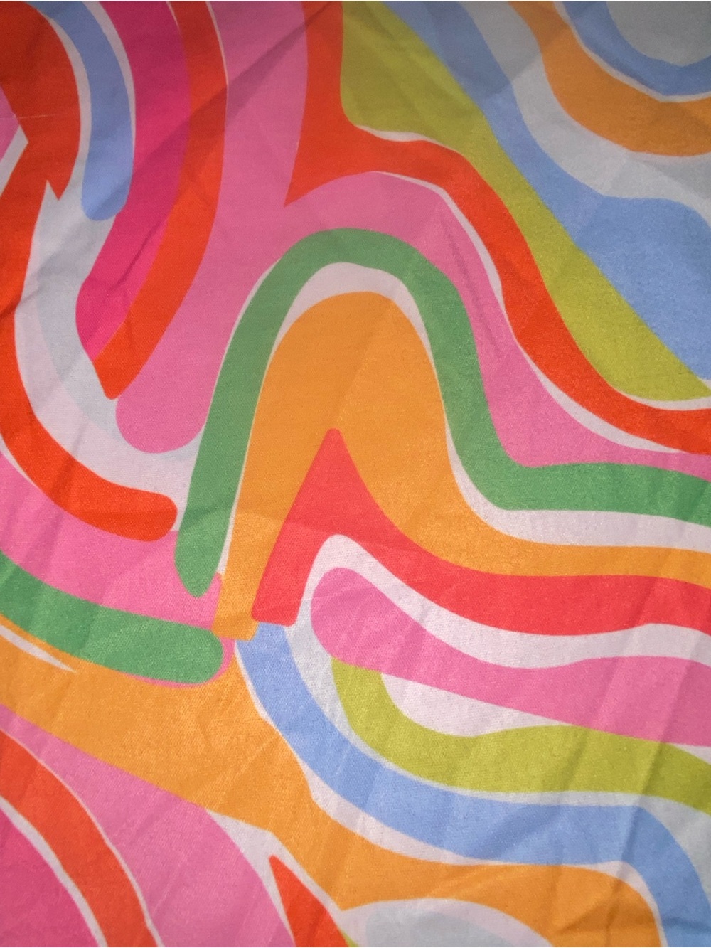 Colorful Wave-Print Halter Blouse - Pink Multi - Picture 3 of 7